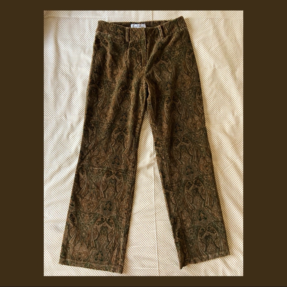 🕰Vintage Psychedelic Print Velvet Trousers🕰